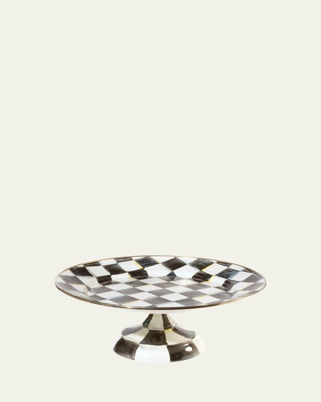 Small Courtly Check Pedestal Platter